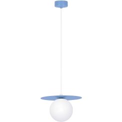 Kaja Robin lampe suspendue 1x10 W blanc-bleu K-5445
