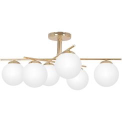 Kaja Rea plafonnier 6x10 W blanc-doré K-5424