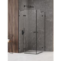 New Trendy Avexa Black XR cabine de douche 120x100 cm rectangulaire noir mat/verre transparent EXK-6931