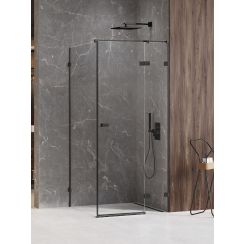 New Trendy Avexa Black XR cabine de douche 120x80 cm rectangulaire noir mat/verre transparent EXK-6904