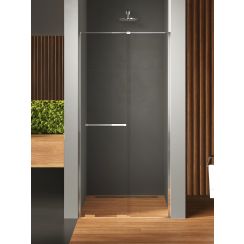 New Trendy Smart porte de douche 170 cm coulissant chrome brillant/verre transparent EXK-6584
