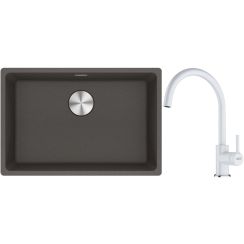 Set évier en granit Franke Maris 125.0716.376, mitigeur de cuisine Franke Lina 115.0626.024
