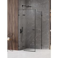 New Trendy Avexa Black XR cabine de douche 110x80 cm rectangulaire noir mat/verre transparent EXK-6853