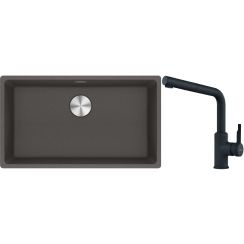 Set évier en granit Franke Maris 125.0716.377, mitigeur de cuisine Franke Urban 115.0627.523