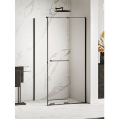 New Trendy Smart Black cabine de douche 130x100 cm rectangulaire noir mat/verre transparent EXK-6656
