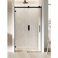 New Trendy Softi X Black porte de douche 100 cm coulissant noir mat/verre transparent EXK-5351