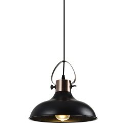 GTV Mees lampe suspendue 1x40 W noir OS-MEES-10-DEC