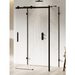 New Trendy Softi X Black cabine de douche 100x80 cm rectangulaire noir mat/verre transparent EXK-5426