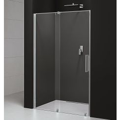 Polysan Rolls Line porte de douche 140 cm coulissant chrome brillant/verre transparent RL1415