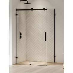 New Trendy Softi X Black cabine de douche 110x100 cm rectangulaire noir mat/verre transparent EXK-5381