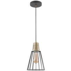 GTV Kaliope lampe suspendue 1x40 W noir-doré OS-KAL-E27-11-DEC