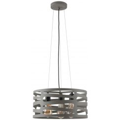 GTV Marisa lampe suspendue 3x40 W gris/cendre OS-MAR-E27-15-DEC
