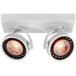 GTV Wally plafonnier 2x40 W blanc OS-WALLY2-00-DEC