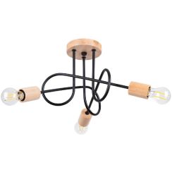 Sollux Lighting Ember plafonnier 3x15 W noir SL.1477