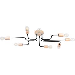 Sollux Lighting Timbo plafonnier x15 W noir-bois SL.1671