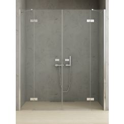 New Trendy Reflexa porte de douche 180 cm à ouverture basculante chrome brillant/verre transparent EXK-5072