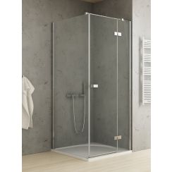 New Trendy Reflexa cabine de douche 100x80 cm rectangulaire chrome brillant/verre transparent EXK-5109