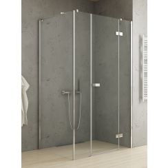 New Trendy Reflexa cabine de douche 110x80 cm rectangulaire chrome brillant/verre transparent EXK-5085