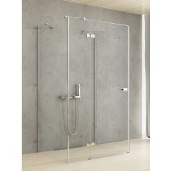 New Trendy Reflexa cabine de douche 90x80 cm rectangulaire chrome brillant/verre transparent EXK-5191