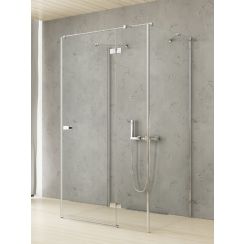 New Trendy Reflexa cabine de douche 100x80 cm rectangulaire chrome brillant/verre transparent EXK-5214