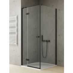 New Trendy Reflexa Black cabine de douche 120x80 cm rectangulaire noir mat/verre transparent EXK-4922