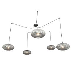 Emibig Origo lampe suspendue 5x15 W noir-graphite 1375/5