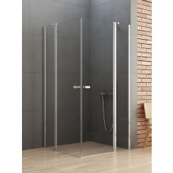 New Trendy New Soleo cabine de douche 100x90 cm rectangulaire chrome brillant/verre transparent K-0407