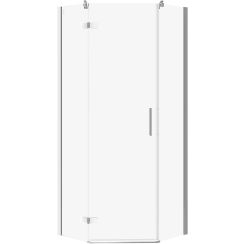 Cersanit City kabina prysznicowa 80x80 cm pięciokątna lewa chrom połysk/szkło przezroczyste S584-076