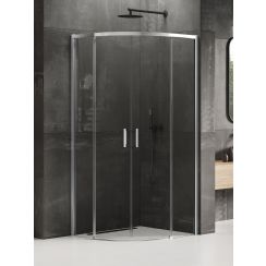 New Trendy Prime cabine de douche 80x80 cm semi-circulaire chrome brillant/verre transparent K-3554