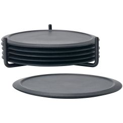 Zone Denmark Singles sous-verres 10x10x3.1 cm noir 330303