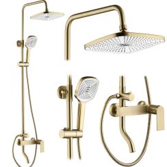 Rea Storm kit baignoire-douche mural oui doré REA-P9535