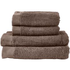 Zone Denmark Classic lot de serviettes 140x70 cm coton marron 28640