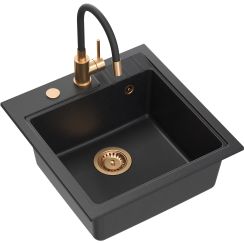 Quadron Peter évier avec mitigeur noir/noire HCQP5052CZK_3323503PVDC1