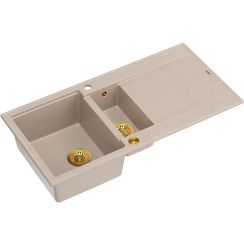 Quadron Evan évier graniteq 100x50 cm beige HQE510050U2_PVDG1_P2O