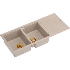 Quadron Evan évier graniteq 116x50 cm beige HQE11650U2_PVDC1_P2O