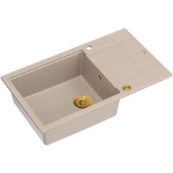 Quadron Evan évier graniteq 86x50 cm beige HCQE58650U2_PVDG1_P2O