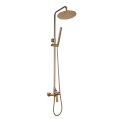 Invena Neri Plus ensemble de douche mural oui cuivre AU-P9-B14