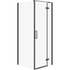 Cersanit City cabine de douche 80x80 cm carrée noir mat/verre transparent S584-107