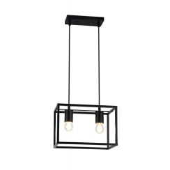 GTV Diu lampe suspendue 2x40 W noir OS-DIU2-10-DEC