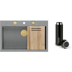 Set évier GraniteQ Quadron Marc HQM7650U5_PVDG1, mug thermique Quadron M0051