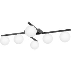 Kaja Korfu plafonnier 6x10 W blanc-noir K-5461