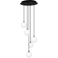 Kaja Aspen lampe suspendue 5x10 W blanc-noir K-5551