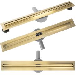 Rea Neox Slim Pro odpływ liniowy 100 cm złoty REA-G6990