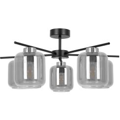Kaja Piega plafonnier 5x15 W noir-argenté-graphite K-5517