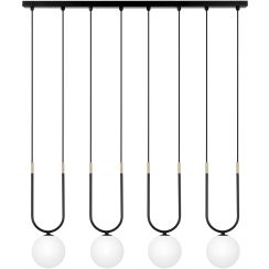 Kaja Enzo lampe suspendue 4x10 W blanc-noir-doré K-5592