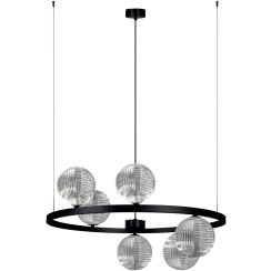 Kaja Monza lampe suspendue 6x10 W noir-graphite K-5703
