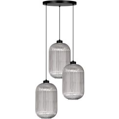 Kaja Silva lampe suspendue 3x15 W noir-graphite K-5756