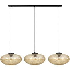 Kaja Drop lampe suspendue 3x15 W noir-ambre K-5675