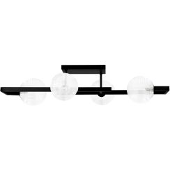 Kaja Parma plafonnier 4x10 W noir-transparent K-5761
