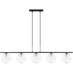 Kaja Aura lampe suspendue 5x10 W noir-transparent K-5683